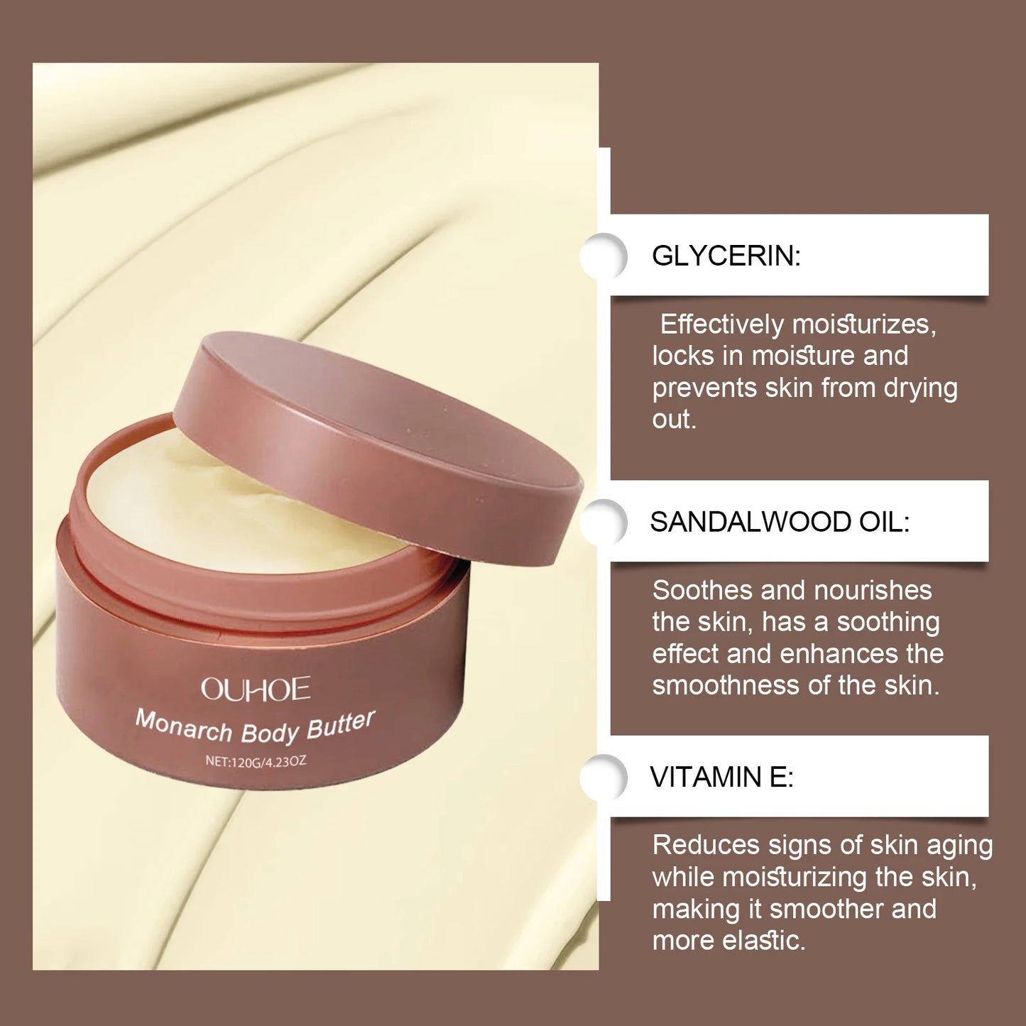 OUHOE Body Moisturizing Care Cream Moisturizing Intense Hydration Skin Delicate Tender Skin Protect Smooth Body Care Cream