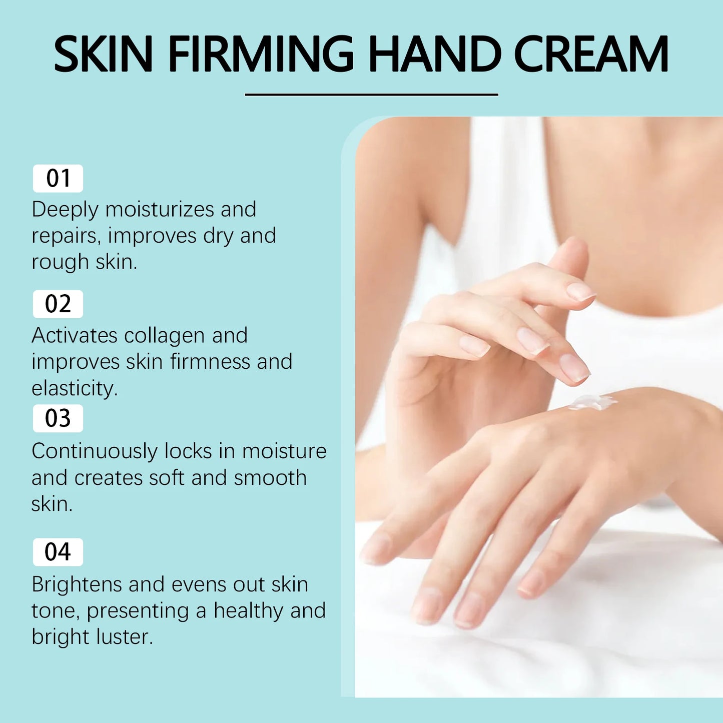 Oceaura Collagen Firming Hand Cream Improve Skin Elasticity Tightening Repair Damaged Skin Barrier Smoothing Hand Care Cream