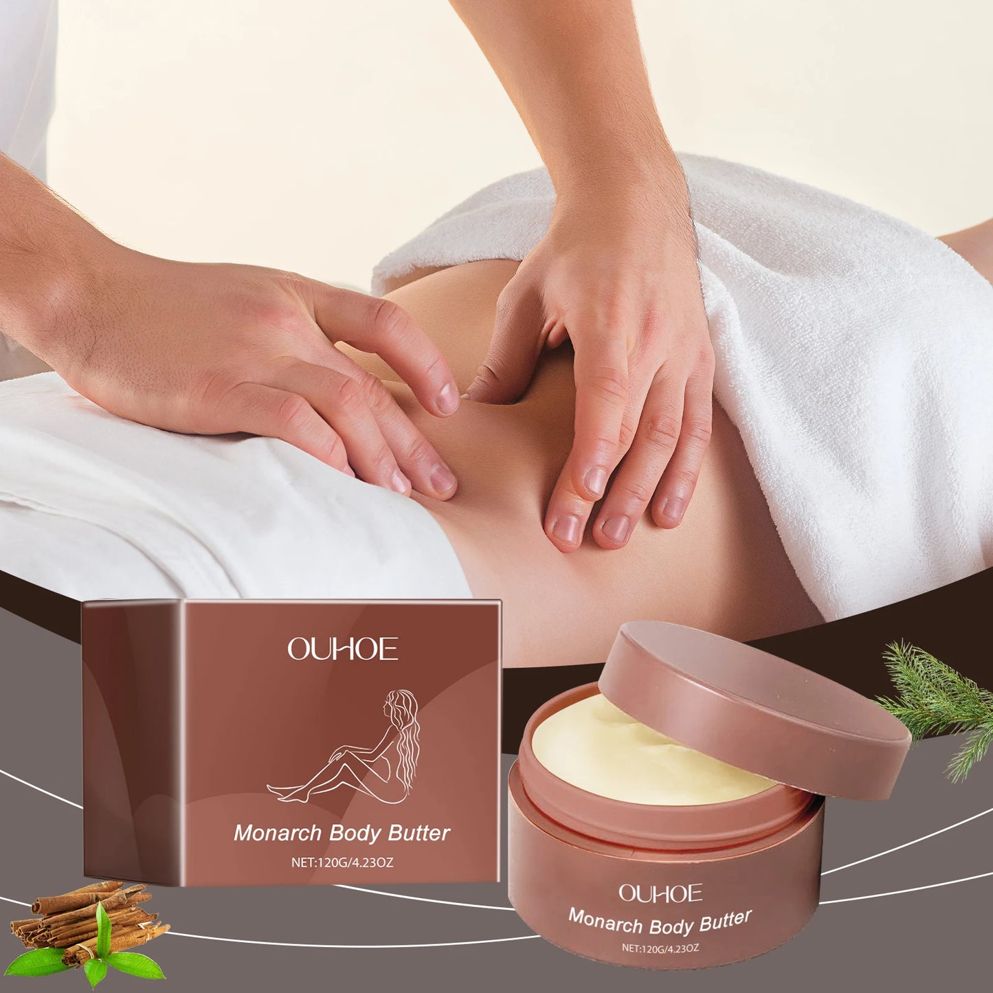 OUHOE Body Moisturizing Care Cream Moisturizing Intense Hydration Skin Delicate Tender Skin Protect Smooth Body Care Cream