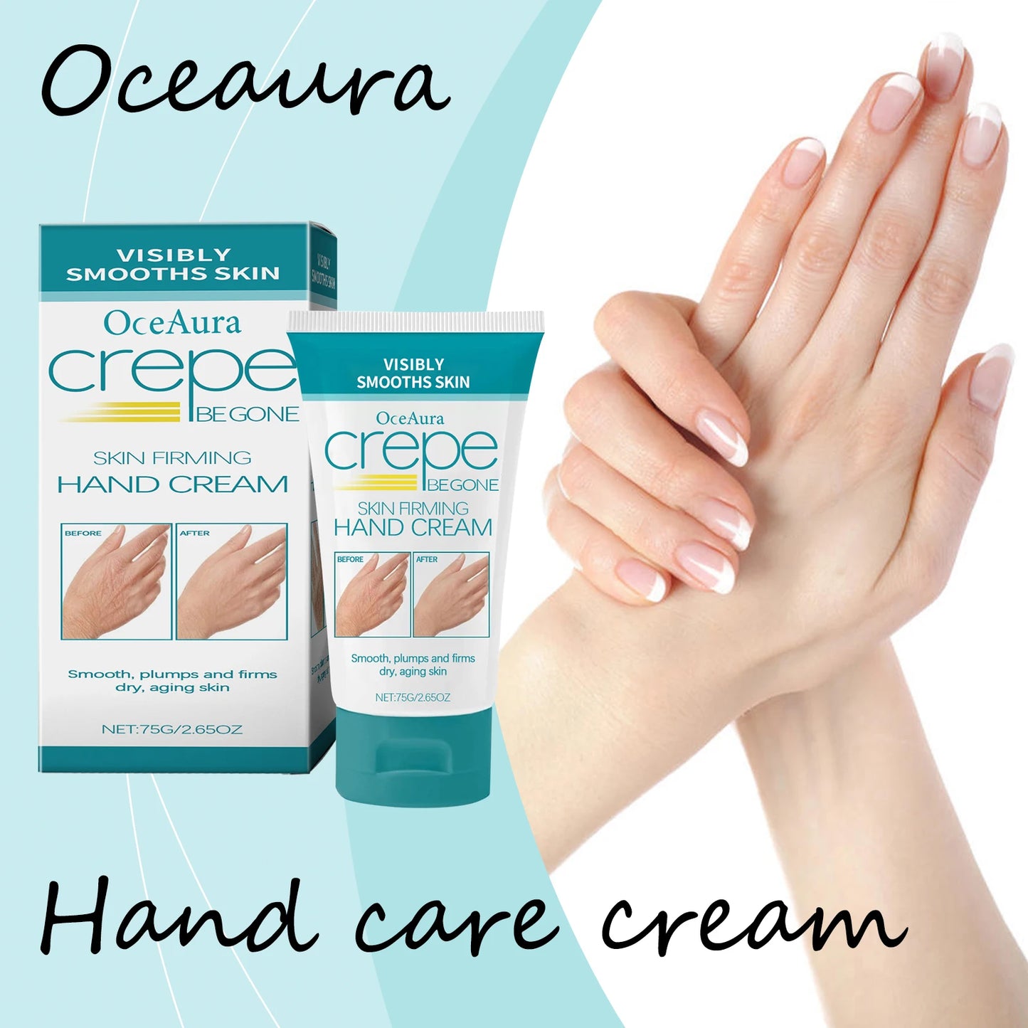 Oceaura Collagen Firming Hand Cream Improve Skin Elasticity Tightening Repair Damaged Skin Barrier Smoothing Hand Care Cream