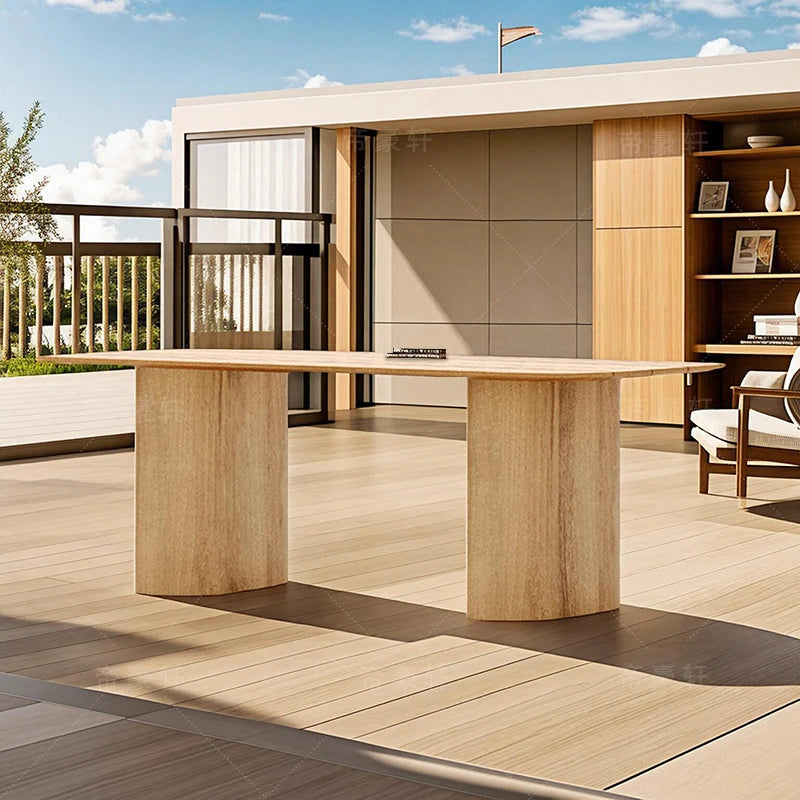 Designer Soild Wood Garden Sets Veranda Quality Lounge Waterproof Patio Set Table And Chairs Nordic Meble Ogrodowe Furniture