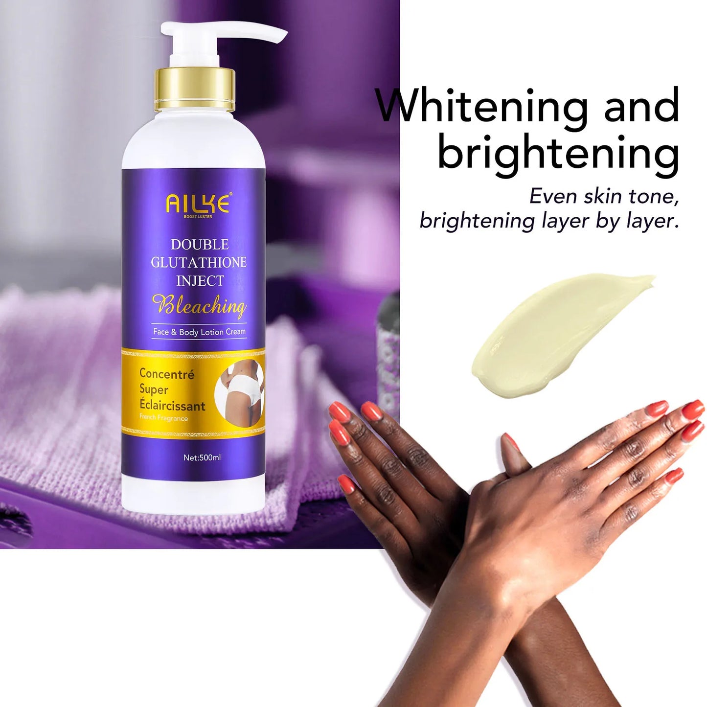 AILKE Glutathione 5in1 Skin Care Kit With Serum And Lotion