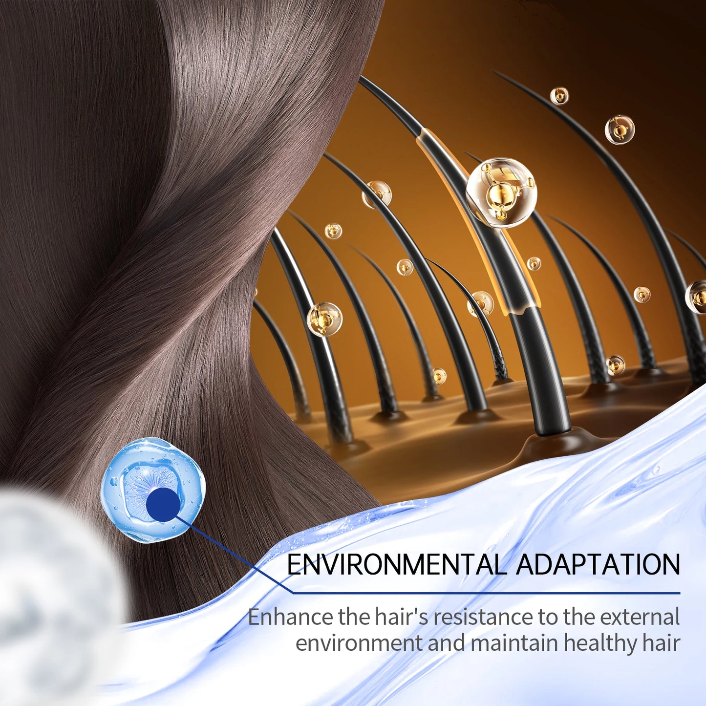 EELHOE 30ml Copper Peptide Hair Serum Strengthening Hair Roots Repair Hairs Damage Essence Nourish Smoother Hair Loss Growth Oil