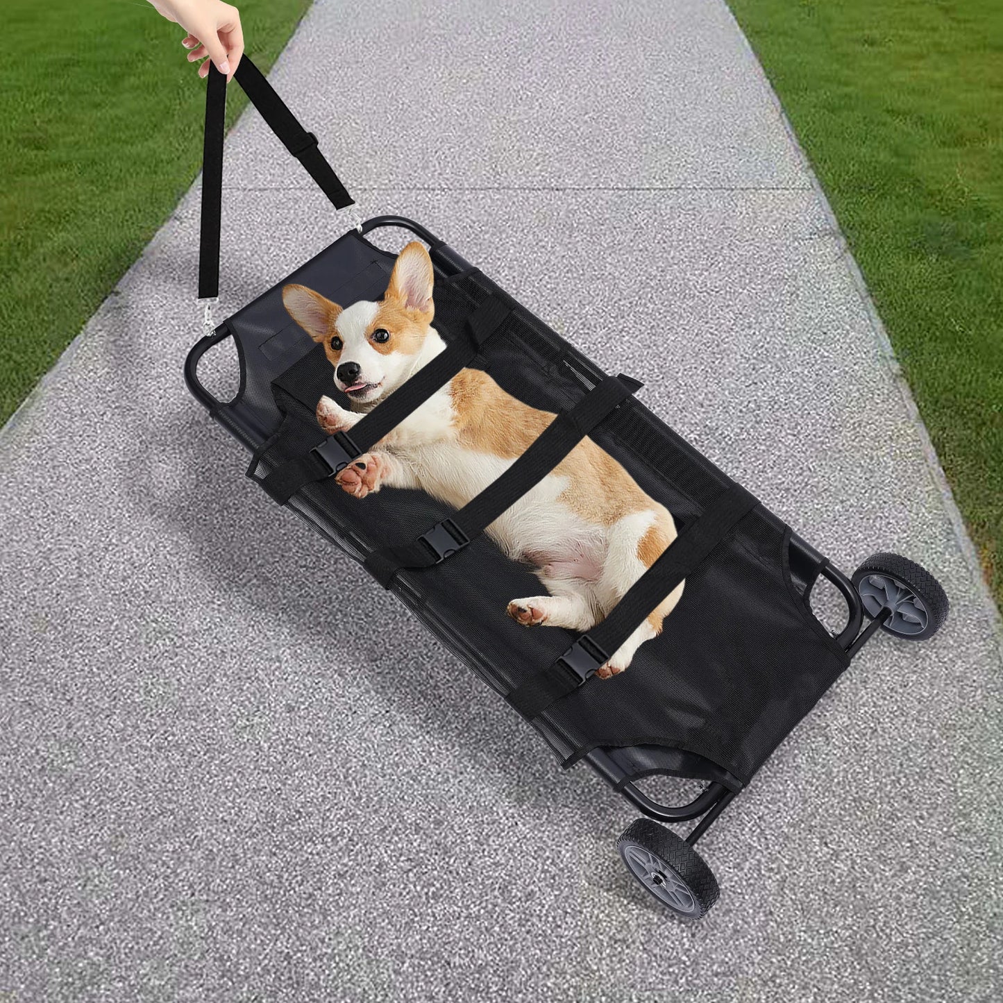 115*55*15.24 cm  Pet Stretcher Veterinary Transport Bed for Animal Folded Dog Cats Dog Stretcher Pet Trolley Load Capacity 50kg