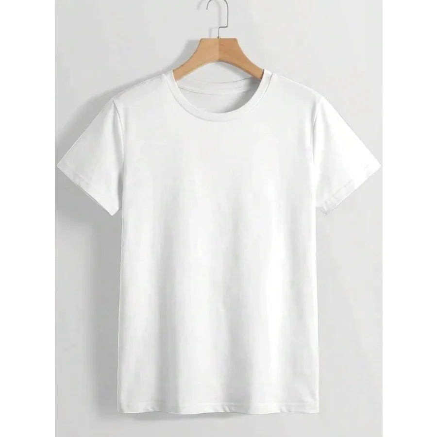 【New style】Plus Size European And Women Casual Multicolor Round Neck Short Sleeve Simple Fashion S Loose Print T-Shirt 0XL-5XL