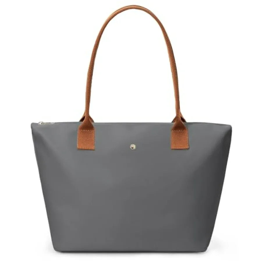KALIDI Tote Bag for Women Nylon Top-Handle Purse, Large Capacity Shoulder Hobo handBag with Zipper Leisure Foldable Weekend