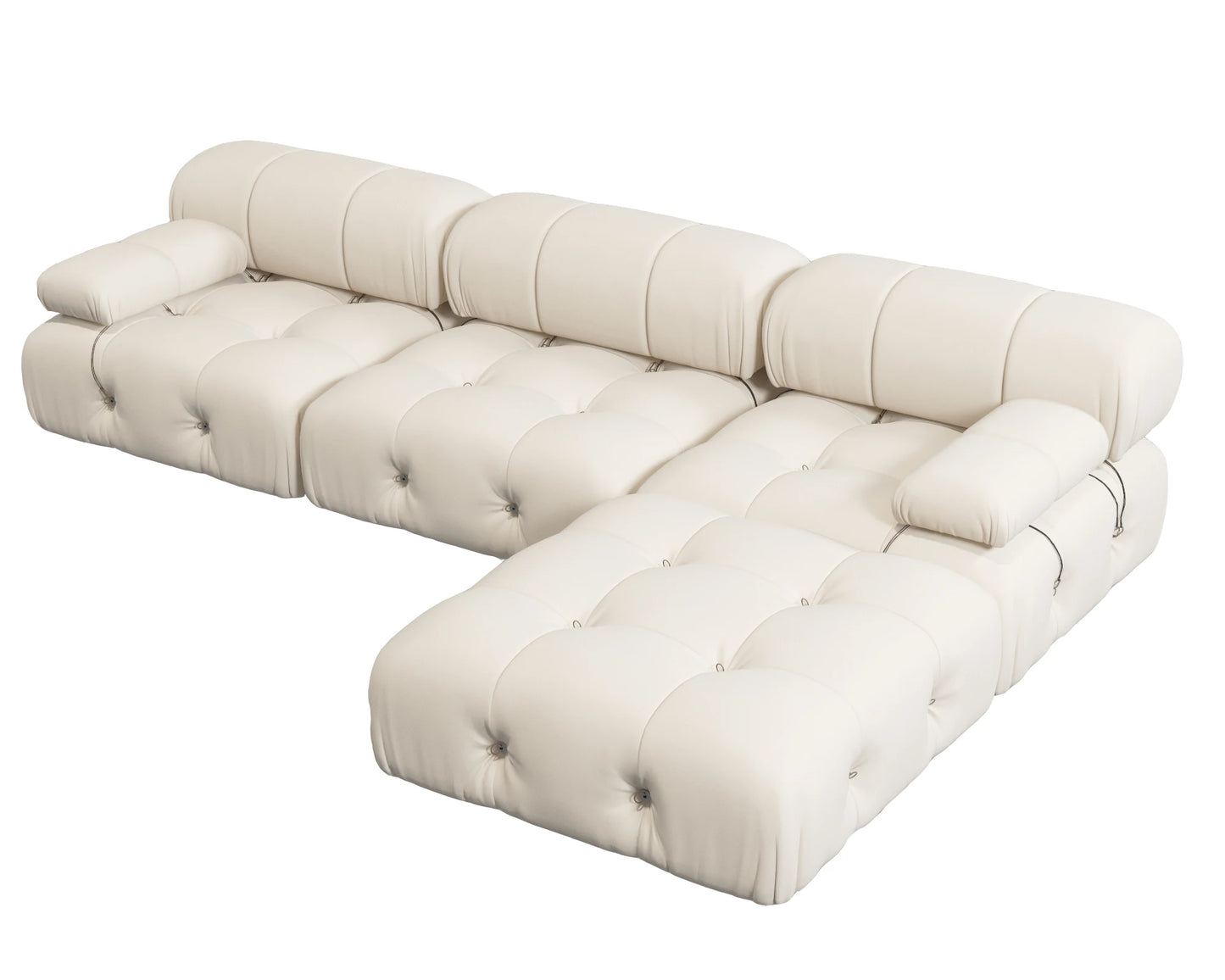 Sdorens Sectional Sofa Living Room Sofas L-Shaped Velvet Couch with Reversible Ottoman Convertible Modern Design Couch Sofa