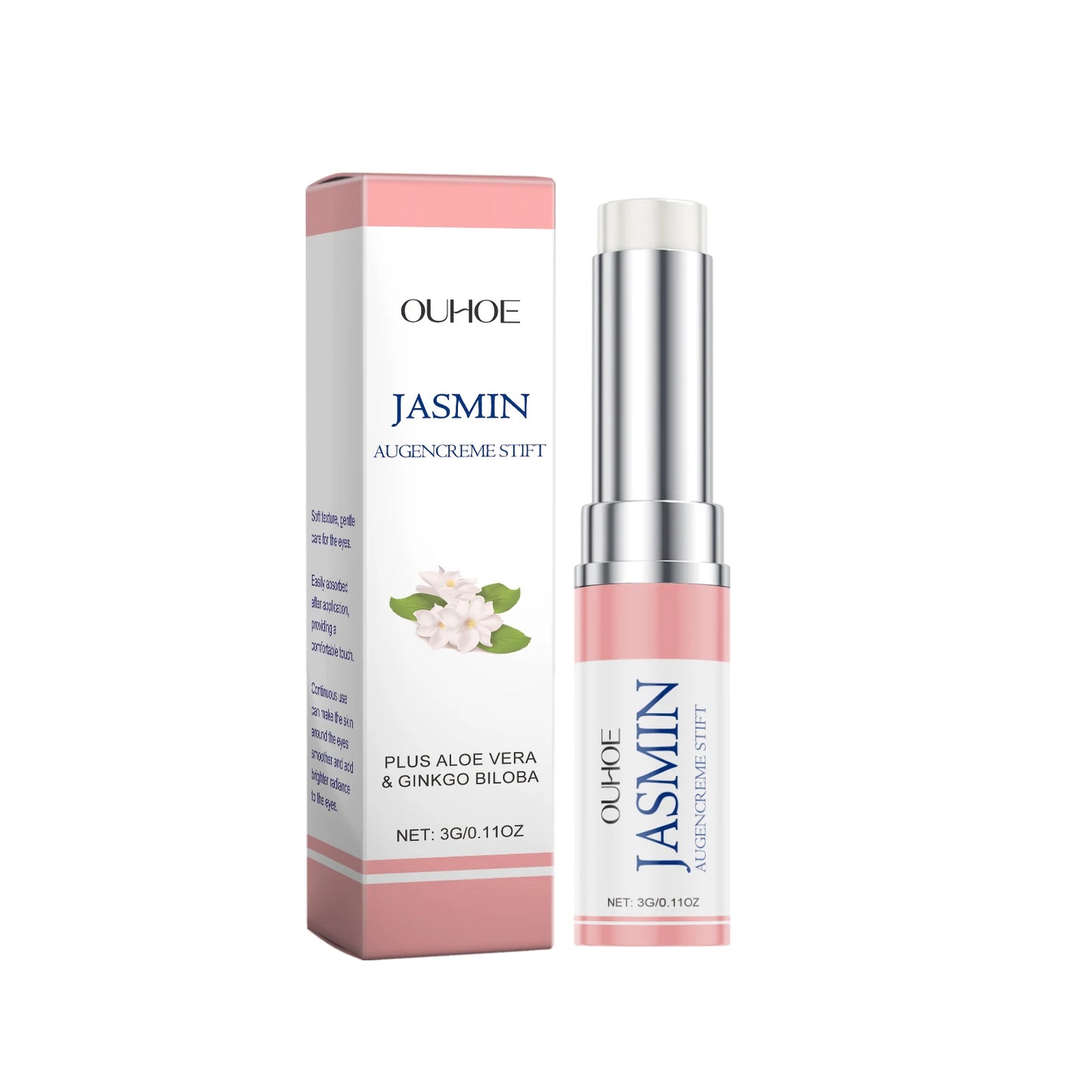 Ouhoe Jasmine Eye Cream Elasticity Eye Skin Cream alleviate Wrinkles Lifting Firming Enhance Skin Stick Gentle Moisturizing Skin