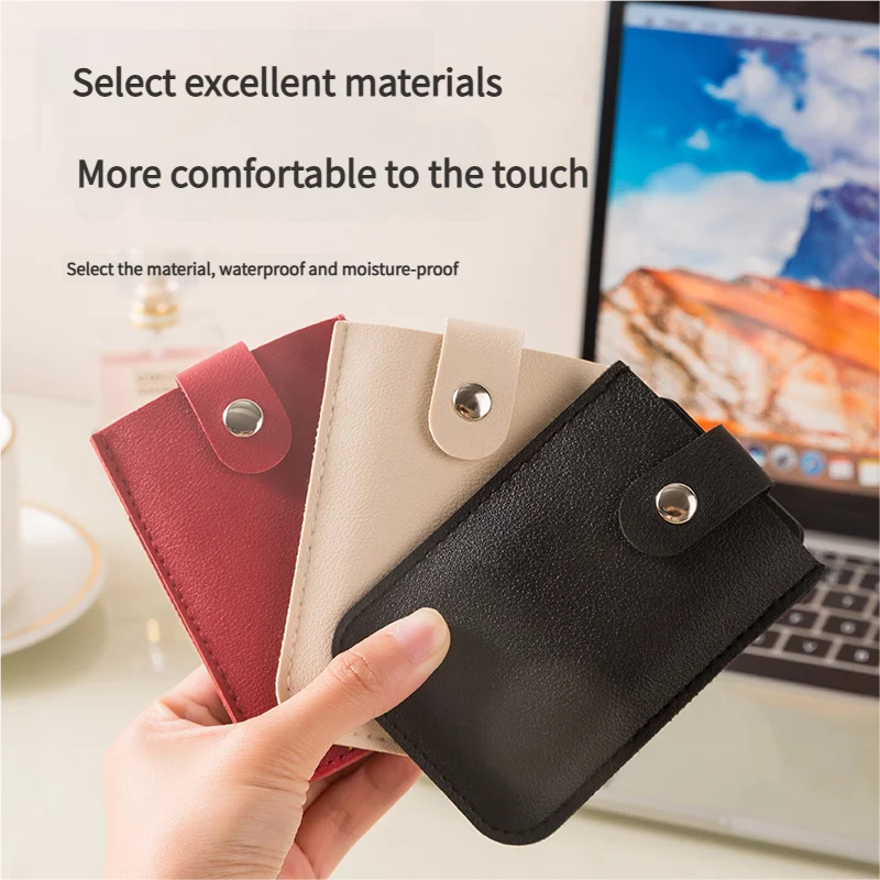 1Pcs PU Leather Card Holder Luxury Design Wallets Slim Compact Multiple Slots Organizer For Bank Cards Cash Women's Wallet Bag