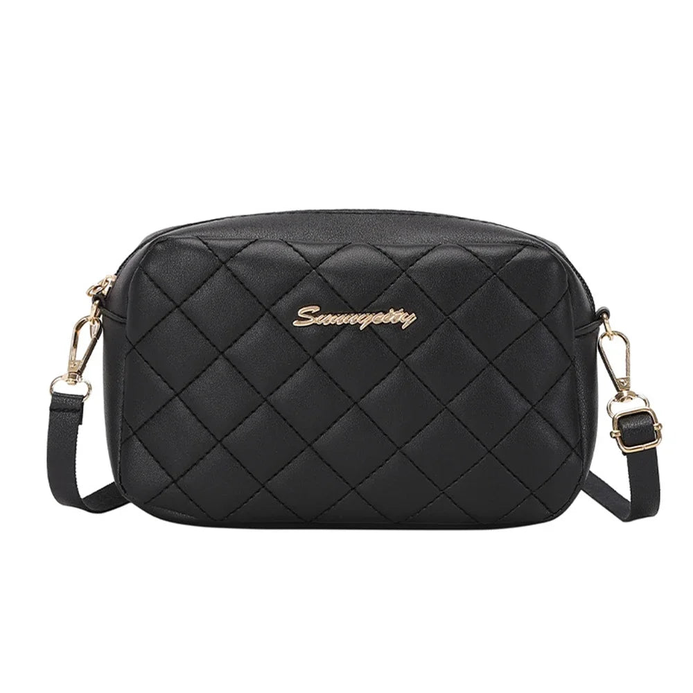 2026 tassel women's small crossbody bag trend diamond grid embroidery camera women's shoulder bag fashion chain crossbody bag