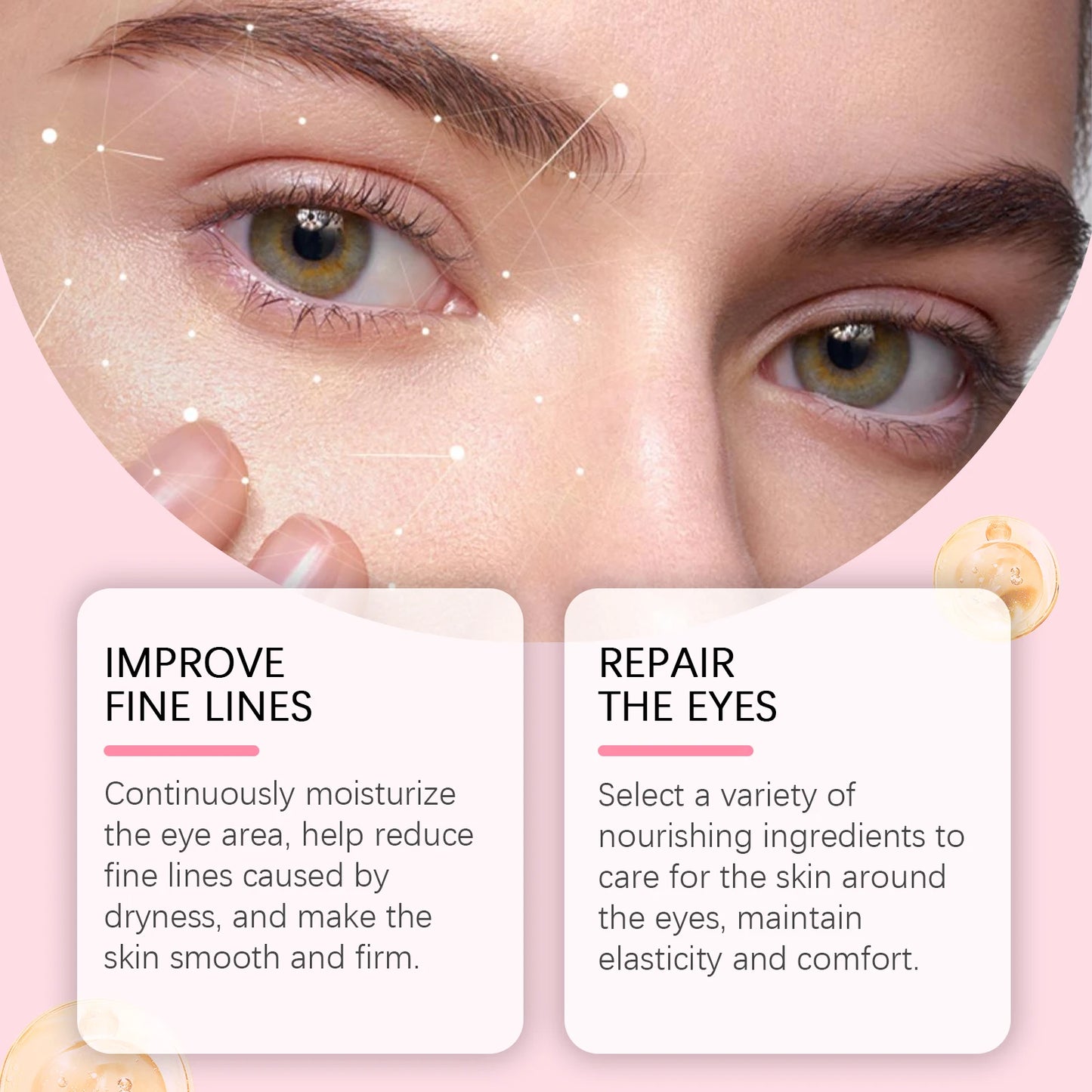 Ouhoe Jasmine Eye Cream Elasticity Eye Skin Cream alleviate Wrinkles Lifting Firming Enhance Skin Stick Gentle Moisturizing Skin