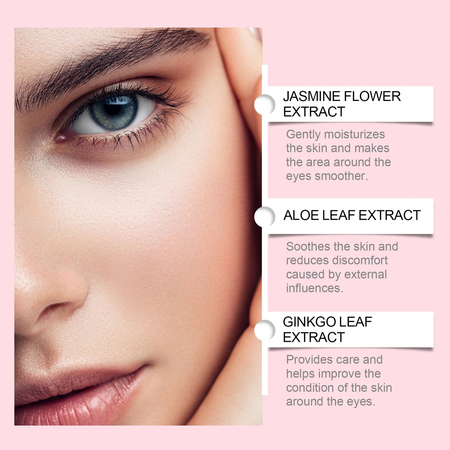 Ouhoe Jasmine Eye Cream Elasticity Eye Skin Cream alleviate Wrinkles Lifting Firming Enhance Skin Stick Gentle Moisturizing Skin