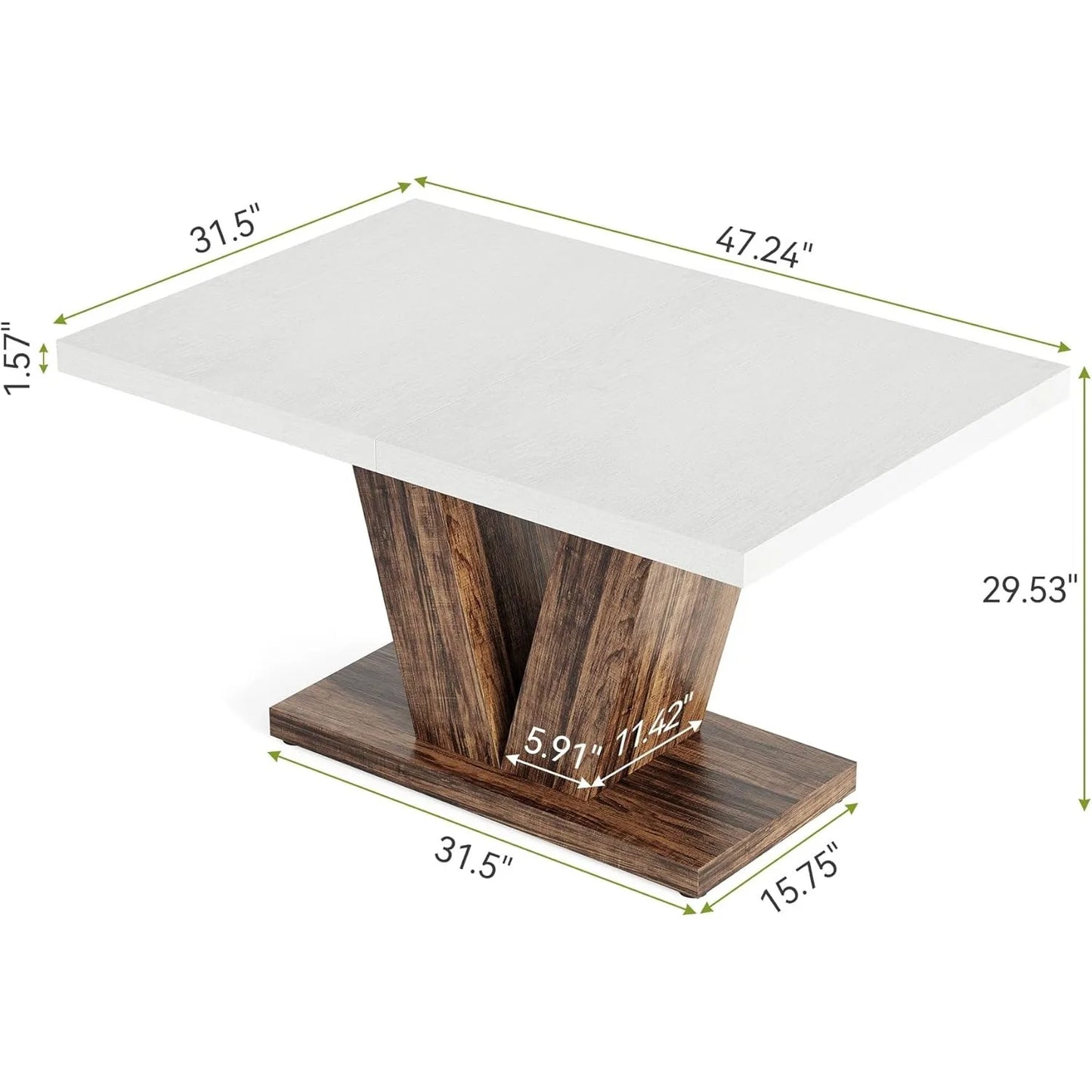 LITTLE TREE Dining Table For Four Modern Rectangle Kitchen