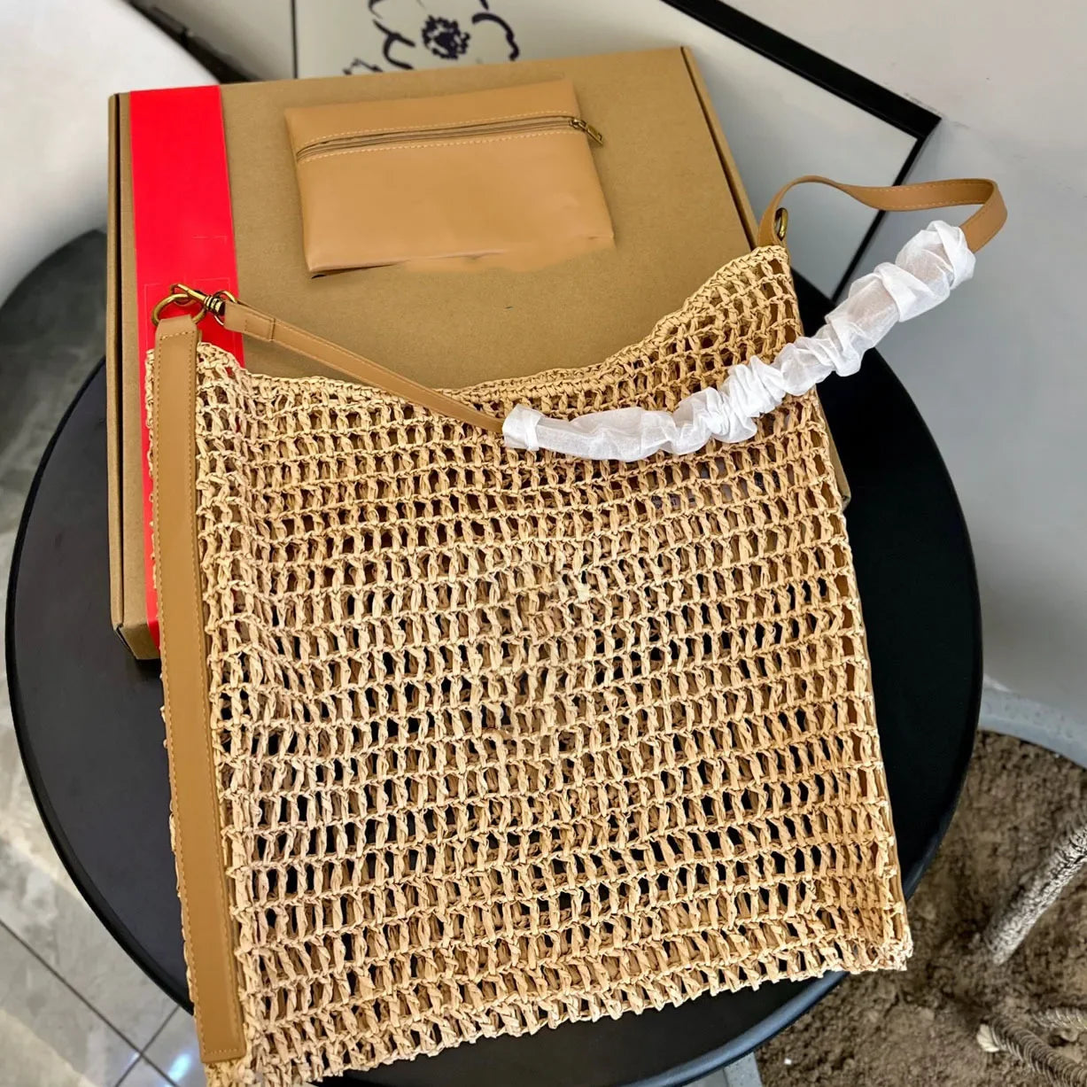Icare Maxi Tote Evening Designer Women Luxury Handbag Raffias Hand-Embroidered Straw High Quality Beach Large Capacity Totes Sho