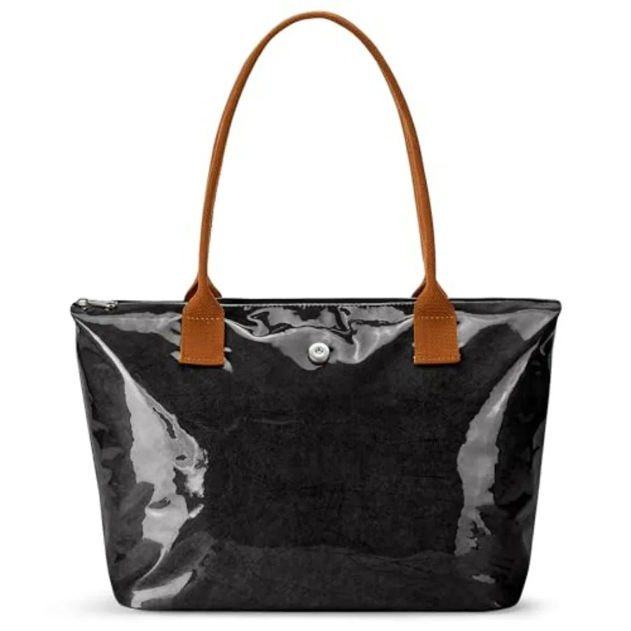 KALIDI Tote Bag for Women Nylon Top-Handle Purse, Large Capacity Shoulder Hobo handBag with Zipper Leisure Foldable Weekend