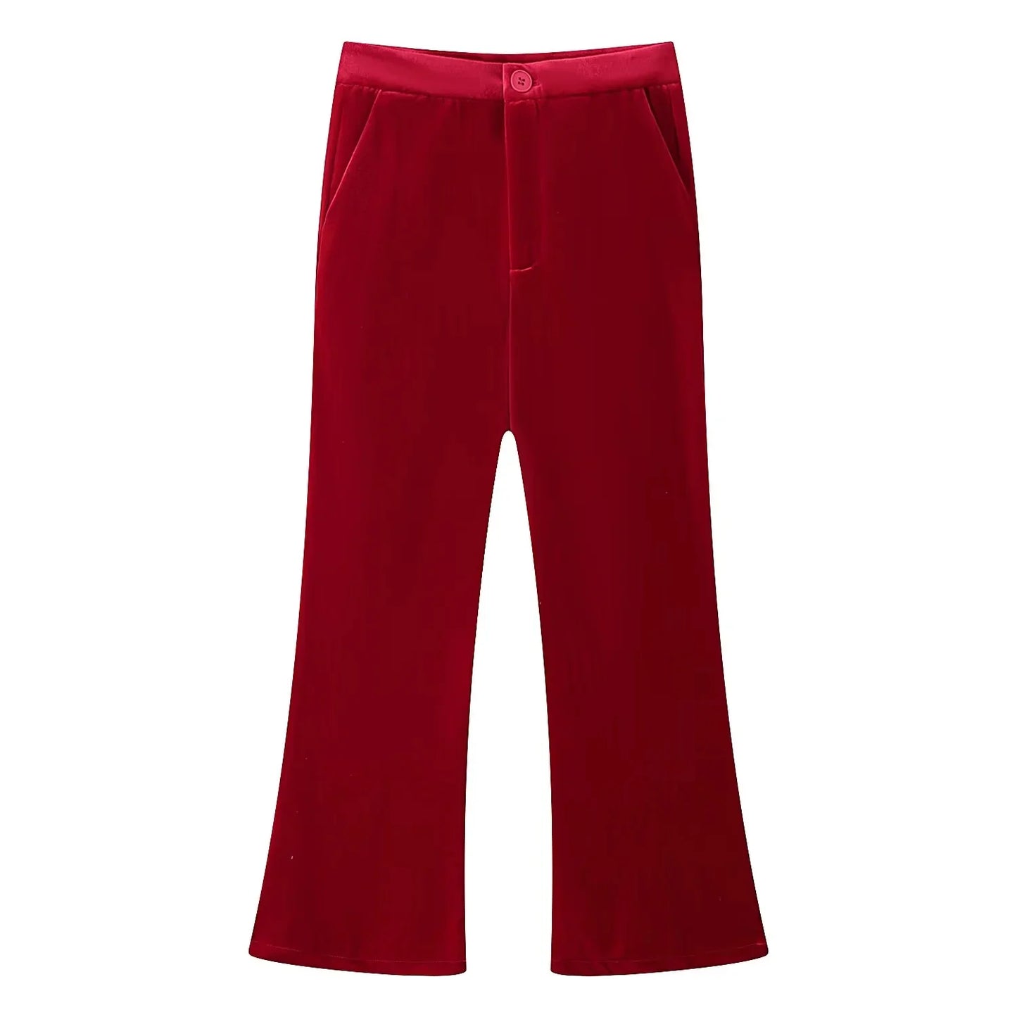 KONDALA Velvet Slim Blazer Set Women Office Suit Notched Lapel
