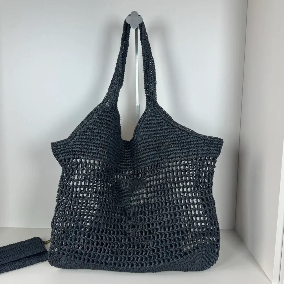 Icare Maxi Tote Evening Designer Women Luxury Handbag Raffias Hand-Embroidered Straw High Quality Beach Large Capacity Totes Sho