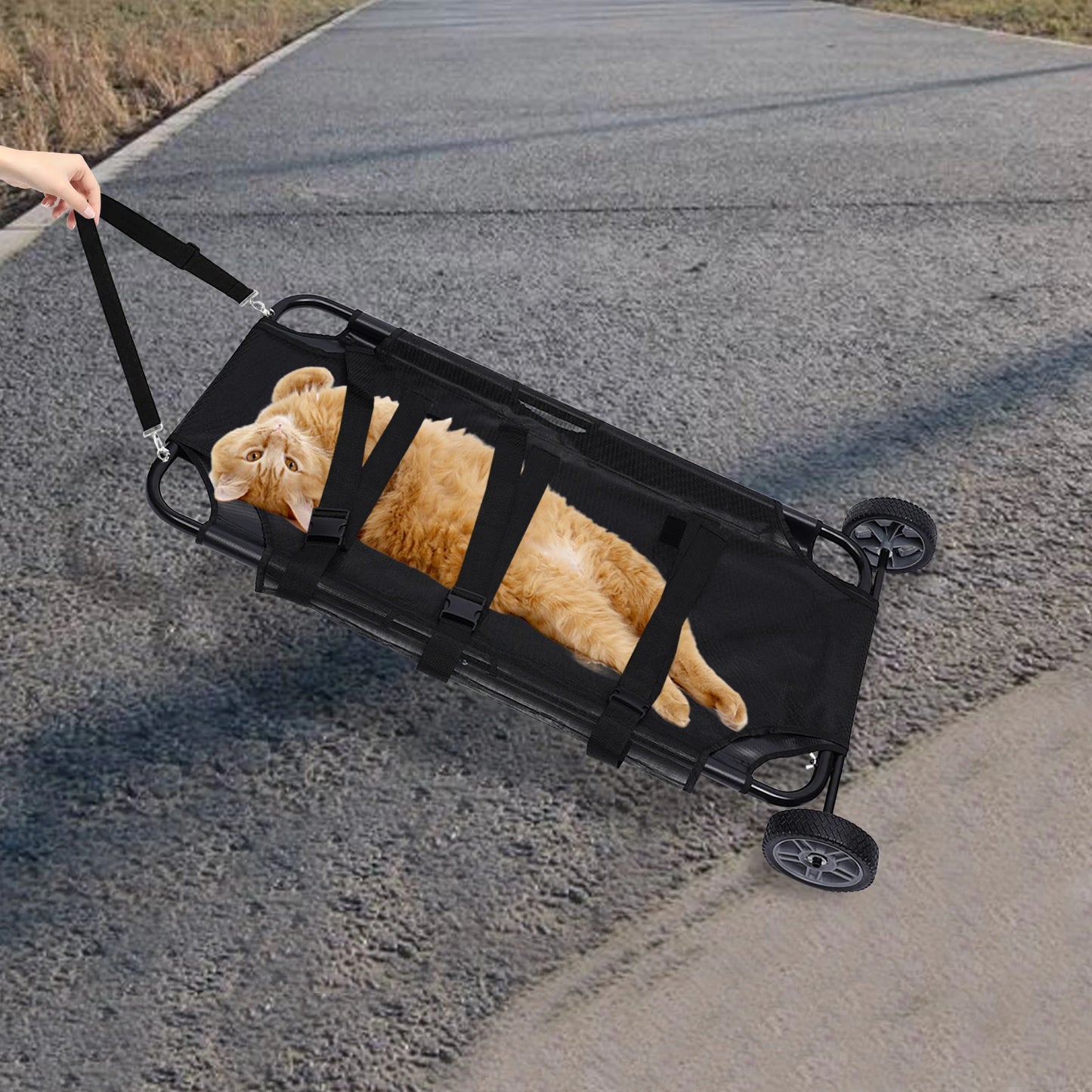 115*55*15.24 cm  Pet Stretcher Veterinary Transport Bed for Animal Folded Dog Cats Dog Stretcher Pet Trolley Load Capacity 50kg