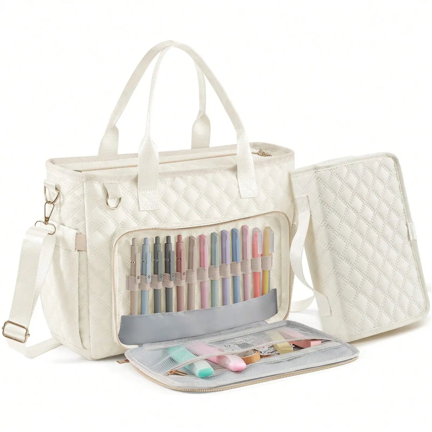 2pcs Teacher Tote Bag Bible Tote Bag With Bible Cover Case & Purse,Women Work Bag Laptop Tote Nurse Bag Professional Computer Me