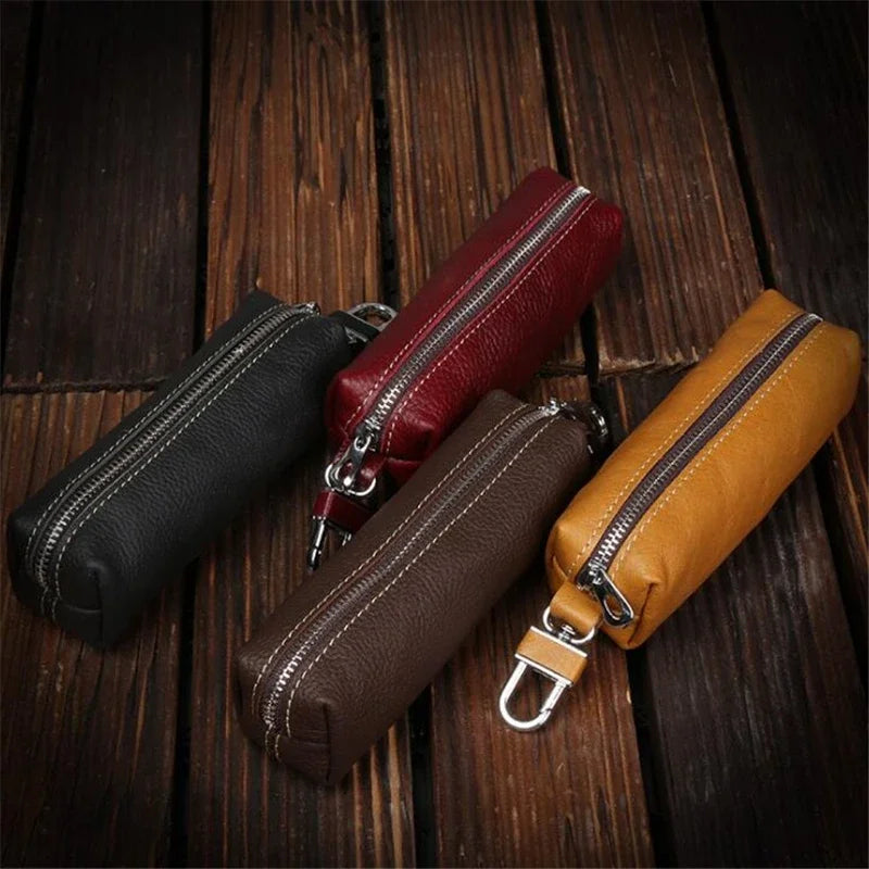 Genuine Cow Leather Men Women Key Bag Small Business Kay Case Women Housekeepers Wholesale purse keychain  keychain wallet