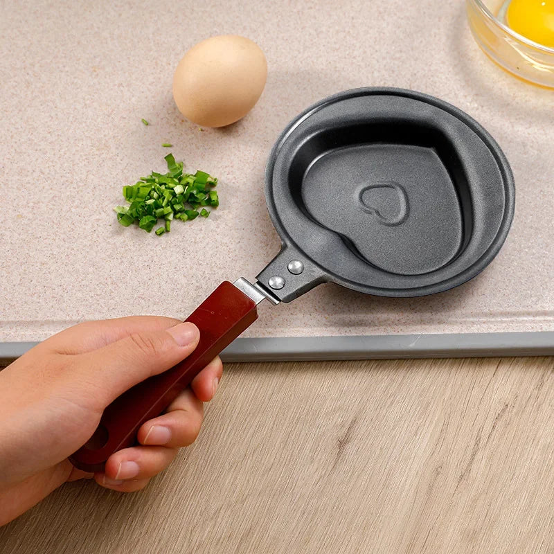 Hot Sale 1pc Mini Cute Breakfast Egg Frying Pot Non-Stick Frying Pan Pancake Maker Kitchen Tools Egg Mold Pan Flip Omelette Mold