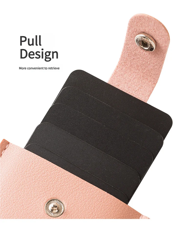1Pcs PU Leather Card Holder Luxury Design Wallets Slim Compact Multiple Slots Organizer For Bank Cards Cash Women's Wallet Bag