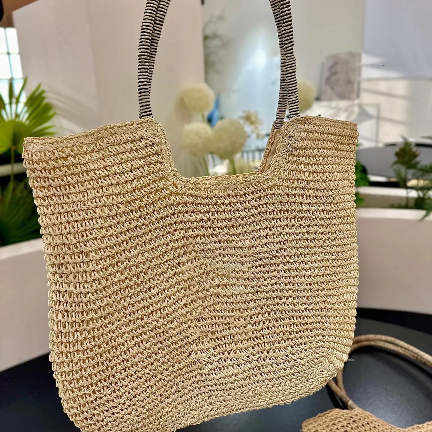 Icare Maxi Tote Evening Designer Women Luxury Handbag Raffias Hand-Embroidered Straw High Quality Beach Large Capacity Totes Sho