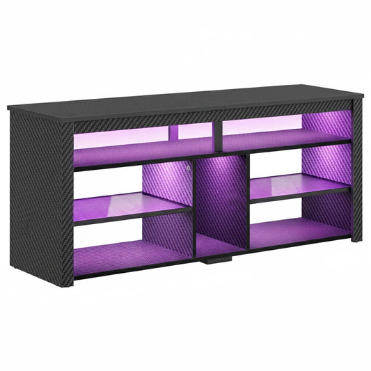 NOST&HOST LED Tall TV Stand, Entertainment Center for 55/60/65 Inch TV, Gaming TV Console with Storage forPS4, Adjustable Shelf TV Cabinet