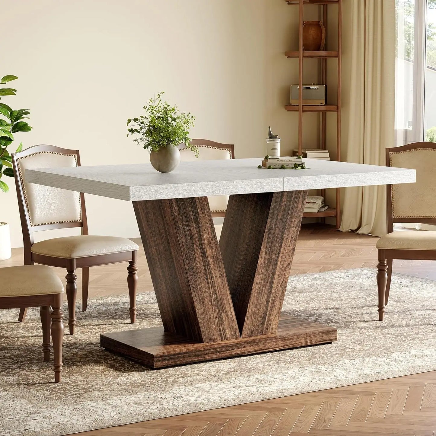 LITTLE TREE Dining Table For Four Modern Rectangle Kitchen