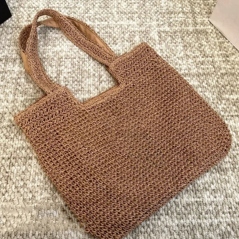 Icare Maxi Tote Evening Designer Women Luxury Handbag Raffias Hand-Embroidered Straw High Quality Beach Large Capacity Totes Sho