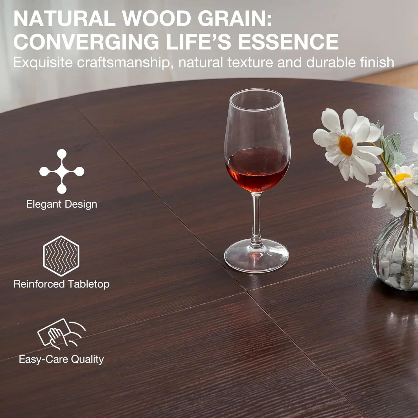 Round Dining Table for Kitchen and Dining Room Modern Design