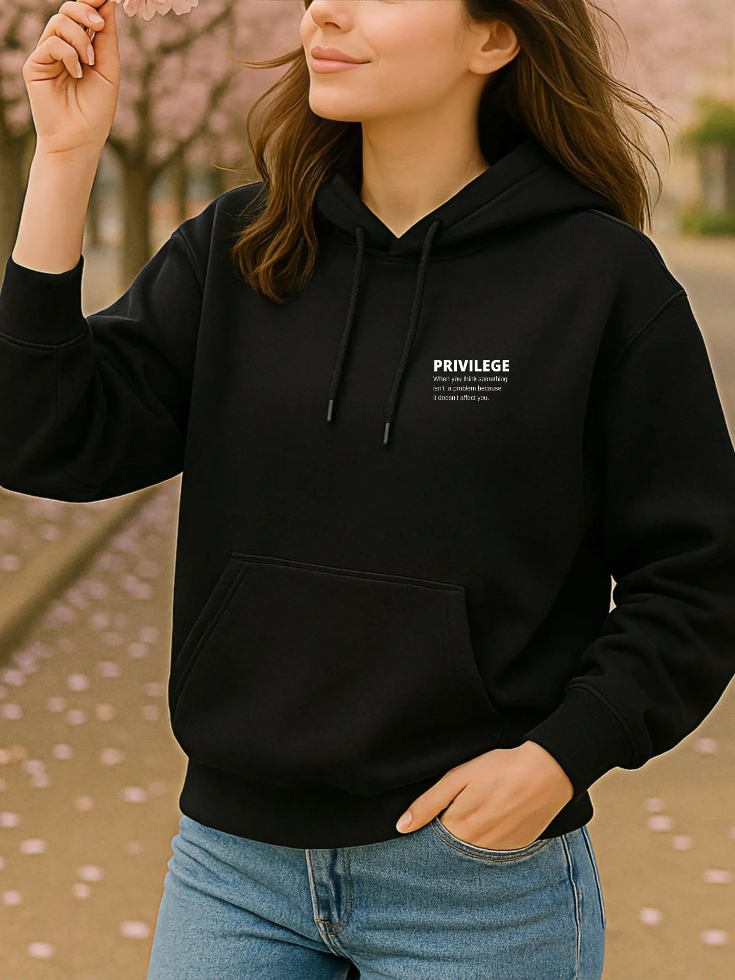 Graphic Hoodie Women, Cross - Print, Streetwear Aesthetic, Soft Fabric, Casual Everyday Wear, For Young Men