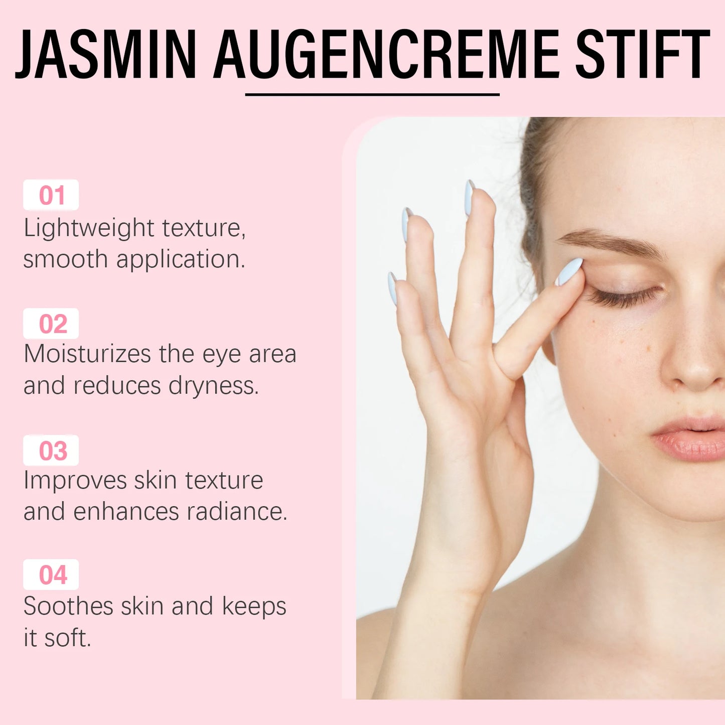 Ouhoe Jasmine Eye Cream Elasticity Eye Skin Cream alleviate Wrinkles Lifting Firming Enhance Skin Stick Gentle Moisturizing Skin