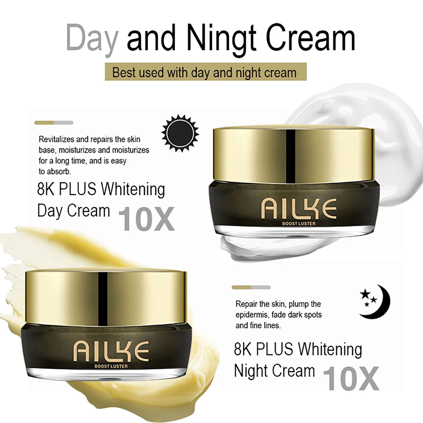 AILKE Whitening Face Cream Dark Spots Reduction And Anti Aging