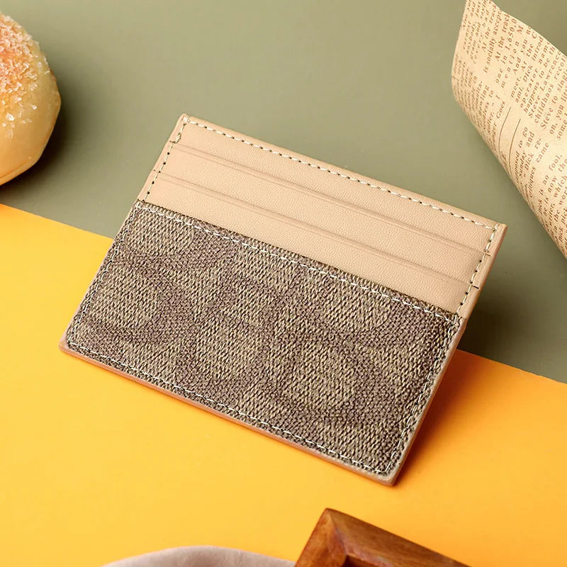 1Pcs PU Leather Card Holder Luxury Design Wallets Slim Compact Multiple Slots Organizer For Bank Cards Cash Women's Wallet Bag