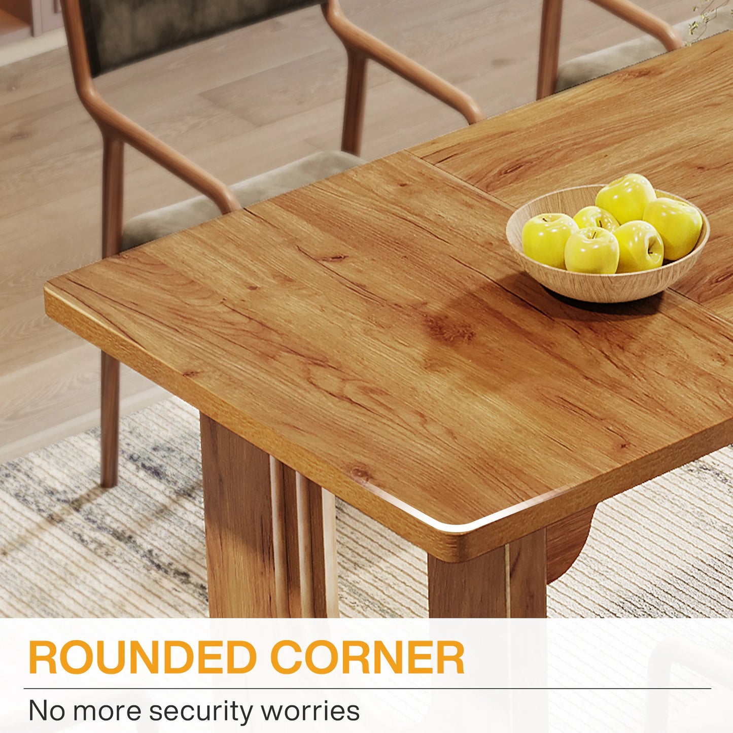 Tribesigns Modern Dining Table Durable For 6 To 8 People