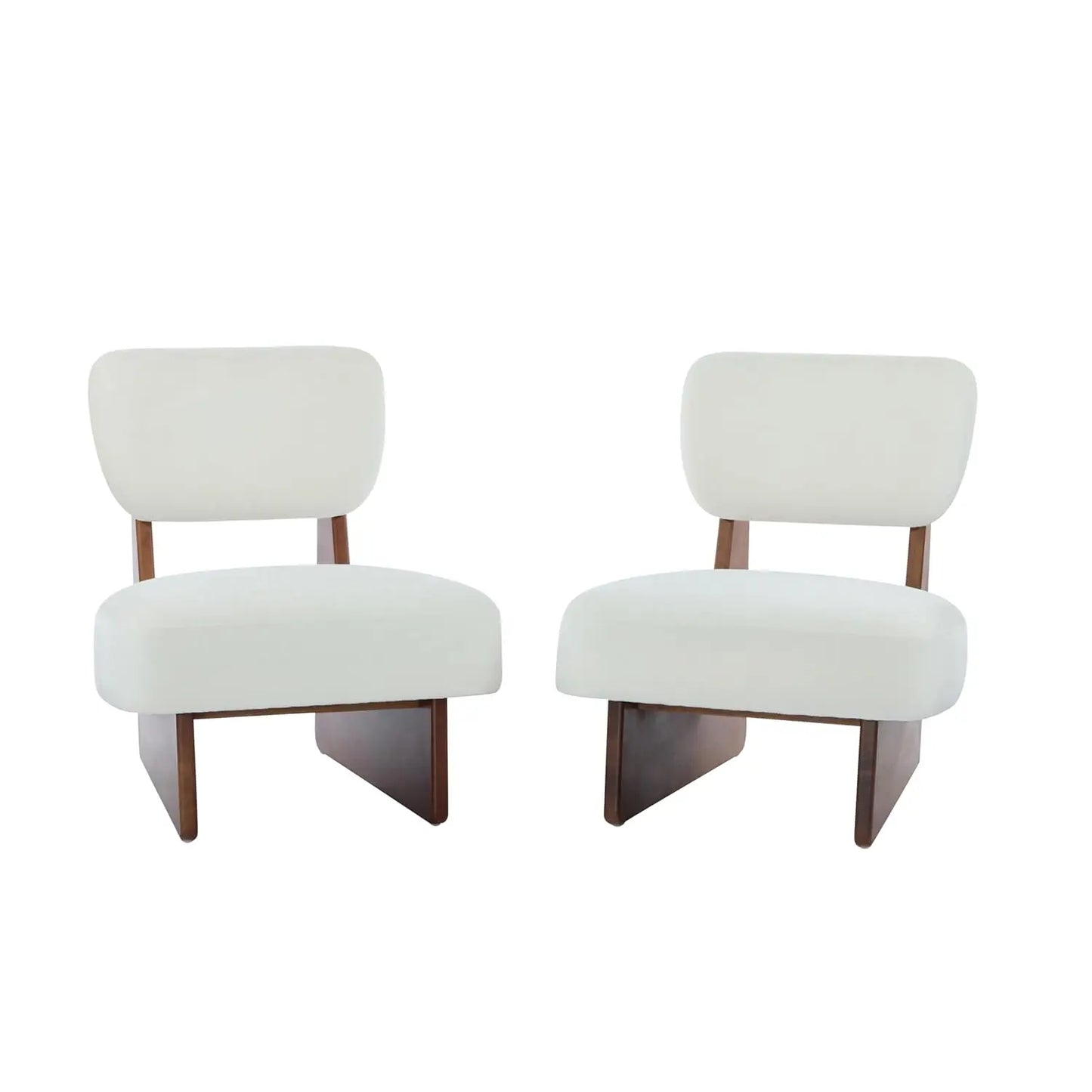 Low Profile Accent Chair Set Of 2, Modern Living Room Armless Lounge Chair, Fabric Comfy Reading Chair For, Customized