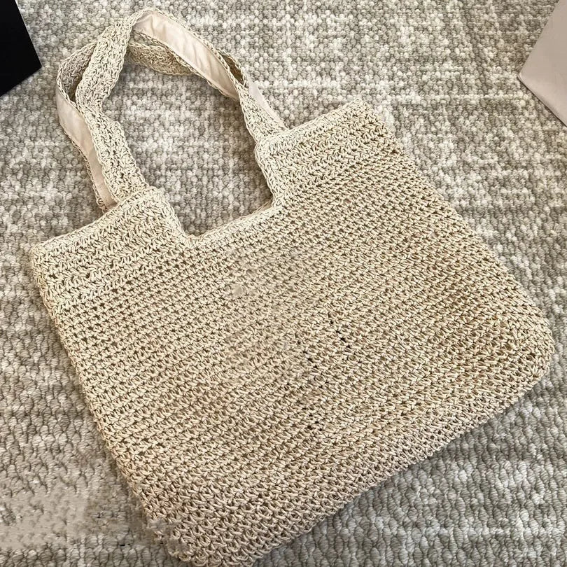 Icare Maxi Tote Evening Designer Women Luxury Handbag Raffias Hand-Embroidered Straw High Quality Beach Large Capacity Totes Sho