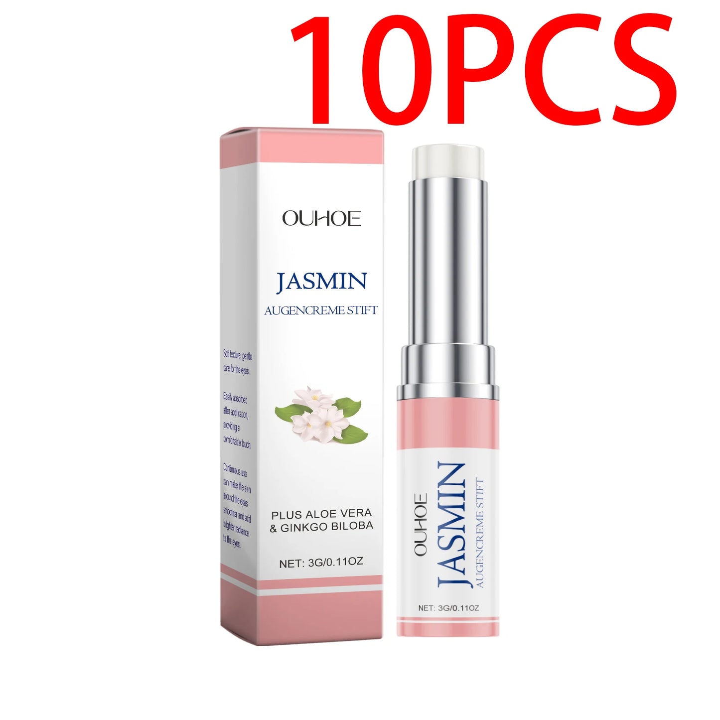 Ouhoe Jasmine Eye Cream Elasticity Eye Skin Cream alleviate Wrinkles Lifting Firming Enhance Skin Stick Gentle Moisturizing Skin