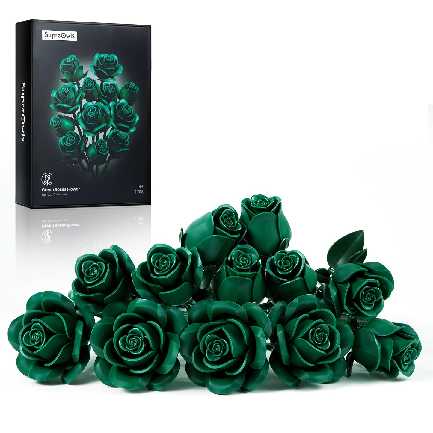 Roses Bouquet Building Blocks Set Artificial Flowers Home Decor Wedding Floral Bricks Toys Christmas Valentines Gift for Adults