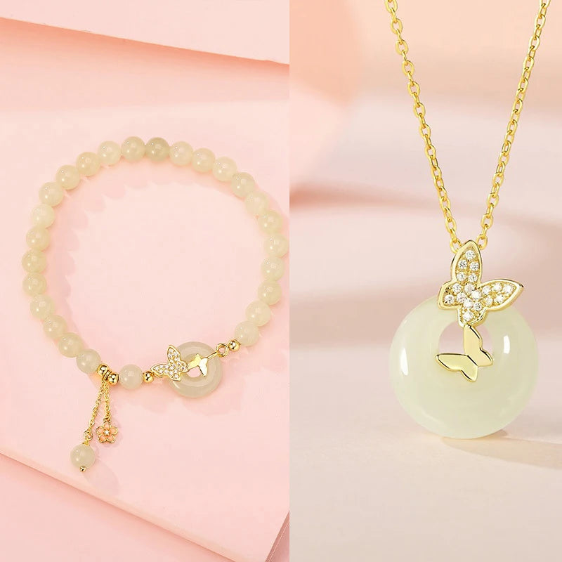FORWELL Natural Hetian Jade Bracelet Women's Jadeite Green Real Fashion Accessory Gift Bead Dropshipping Jewelry