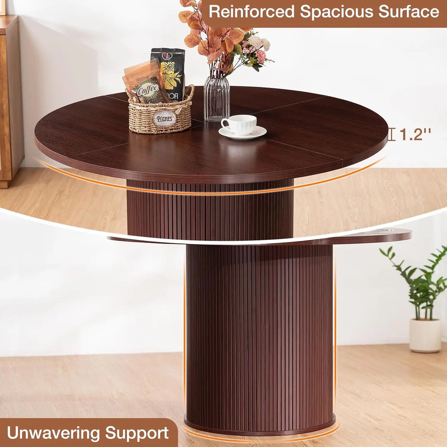 Round Dining Table for Kitchen and Dining Room Modern Design