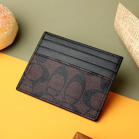 1Pcs PU Leather Card Holder Luxury Design Wallets Slim Compact Multiple Slots Organizer For Bank Cards Cash Women's Wallet Bag