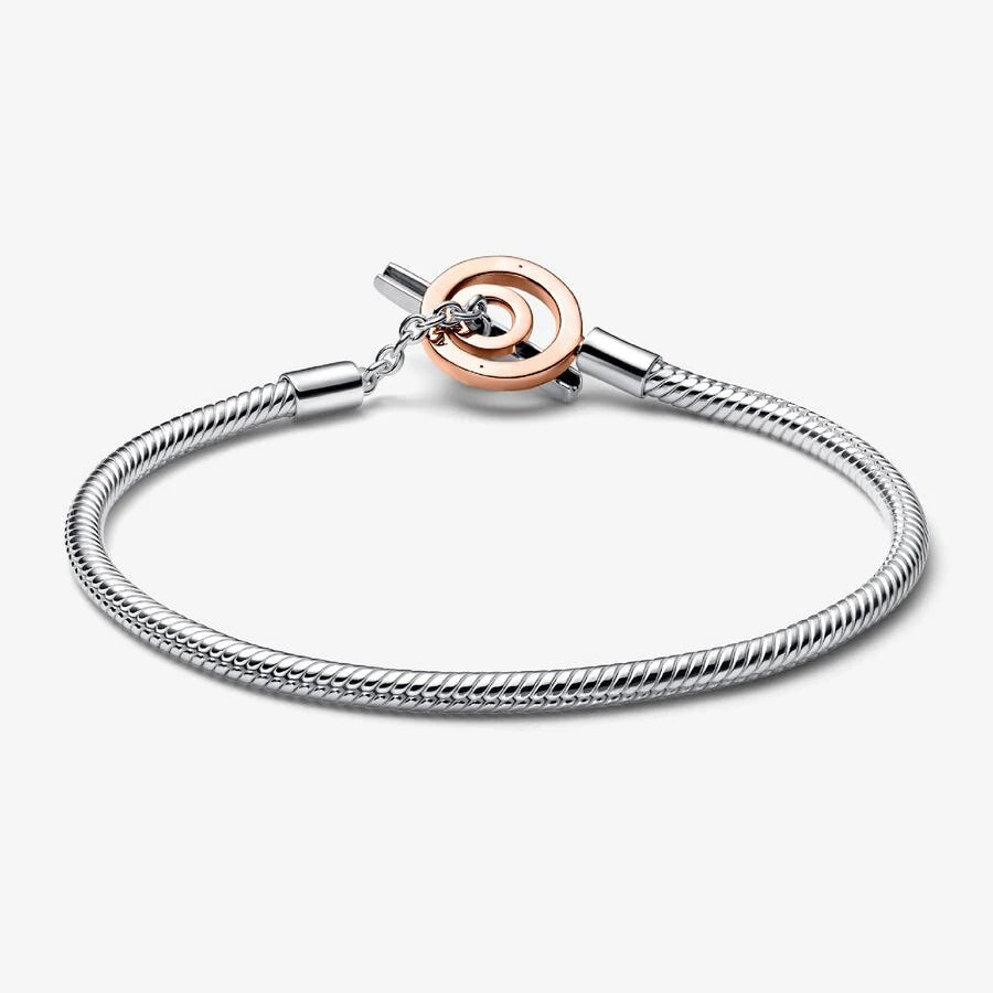 2026 New 925 Silver Heart Eternal Rose Plant Specimen ME Tennis Adjustable Blue Bow Bracelet DIY Exquisite Charm Jewelry Gift