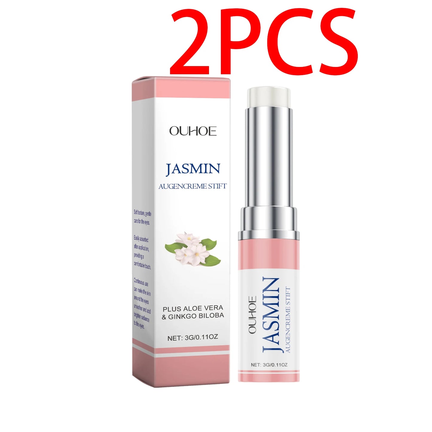 Ouhoe Jasmine Eye Cream Elasticity Eye Skin Cream alleviate Wrinkles Lifting Firming Enhance Skin Stick Gentle Moisturizing Skin