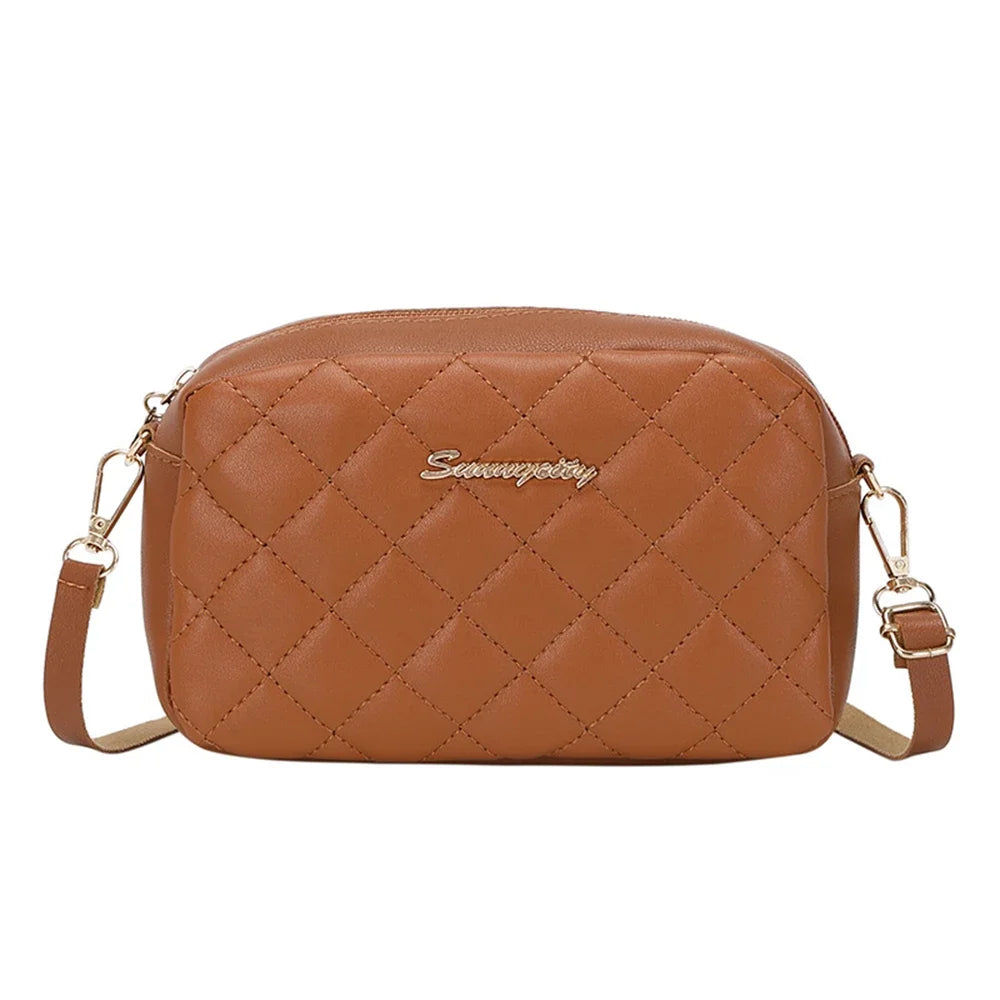 2026 tassel women's small crossbody bag trend diamond grid embroidery camera women's shoulder bag fashion chain crossbody bag