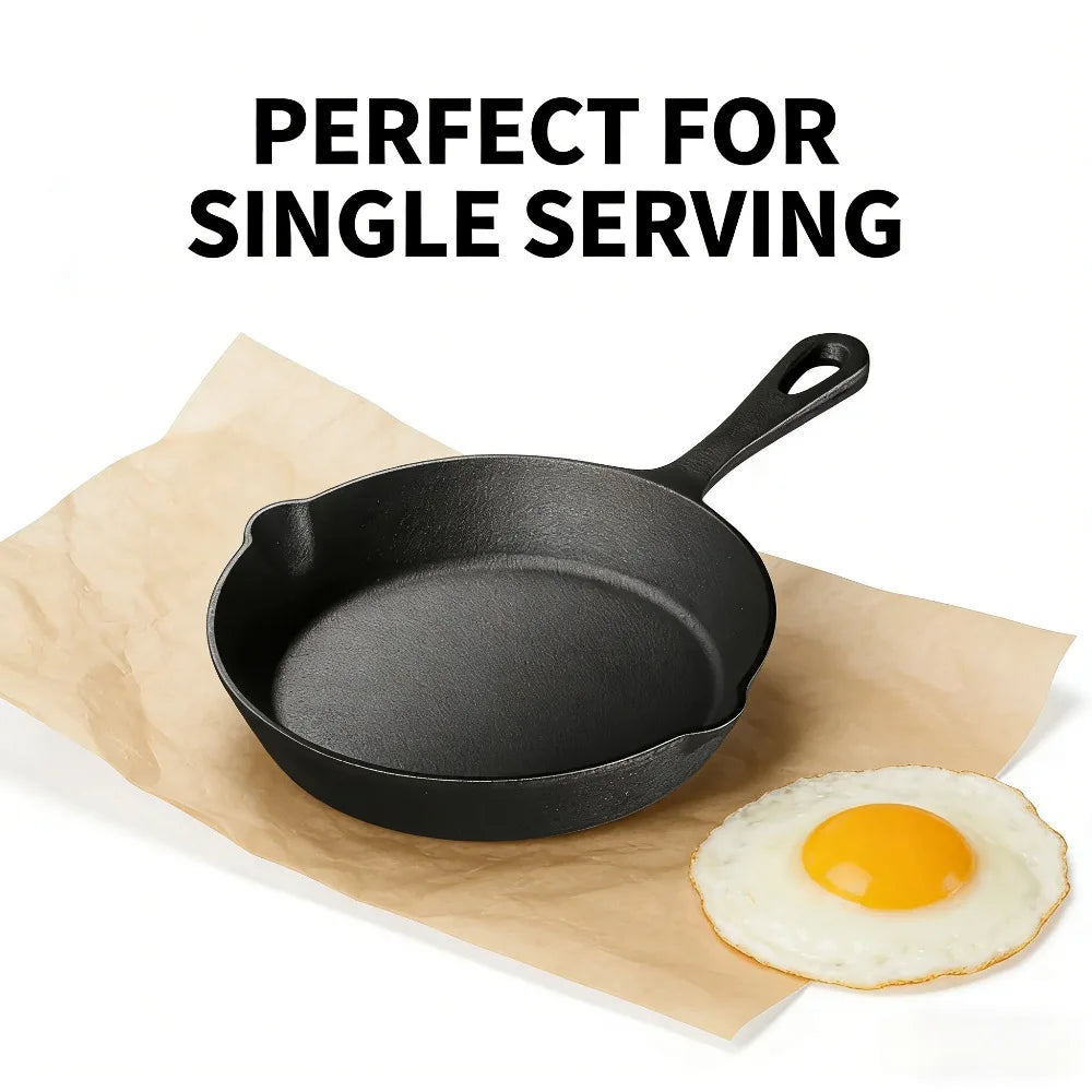 3PCS Pre-Seasoned Cast Iron Skillet Set, Pans for Oven Grill Campfire, Durable Cookware for Home Outdoor Cooking