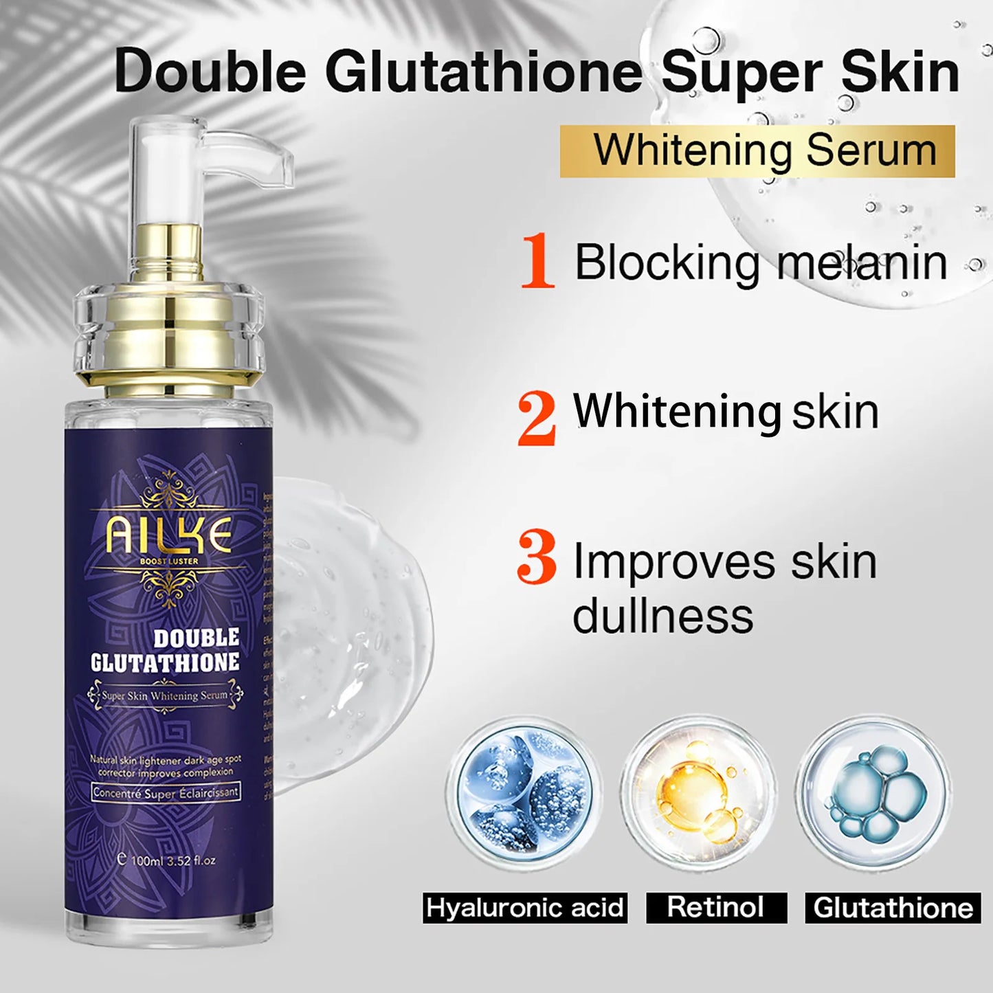 AILKE Glutathione 5in1 Skin Care Kit With Serum And Lotion