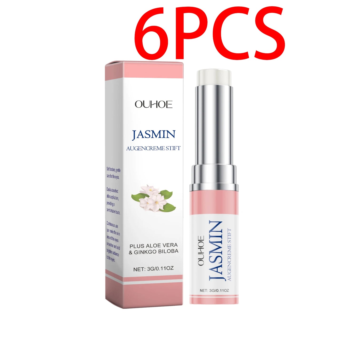 Ouhoe Jasmine Eye Cream Elasticity Eye Skin Cream alleviate Wrinkles Lifting Firming Enhance Skin Stick Gentle Moisturizing Skin