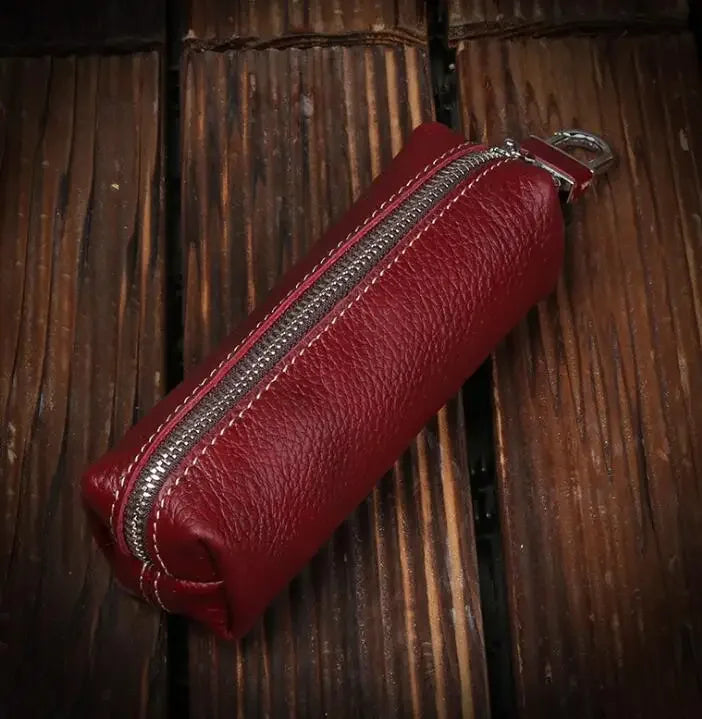 Genuine Cow Leather Men Women Key Bag Small Business Kay Case Women Housekeepers Wholesale purse keychain  keychain wallet